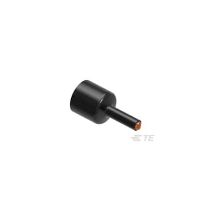 Raychem Heat Shrink Tube, Dual Wall, 4:1 I.D. Shrink Ratio, Black, 48 in, 0.3 in I.D. Before Shrinking 581913P020